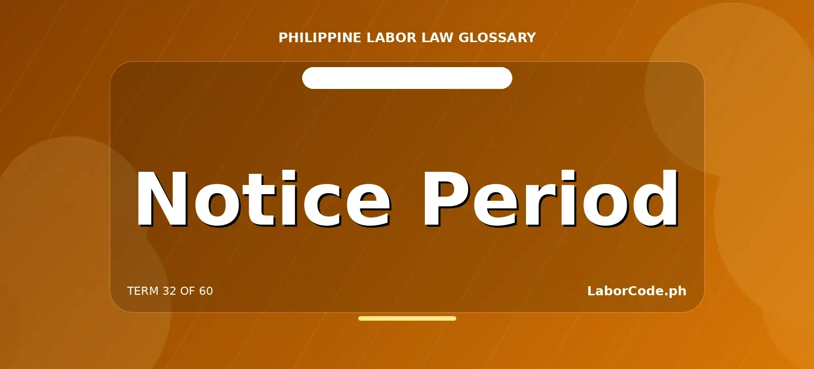 Featured graphic for Notice Period in the LaborCode.ph Philippine labor law glossary.