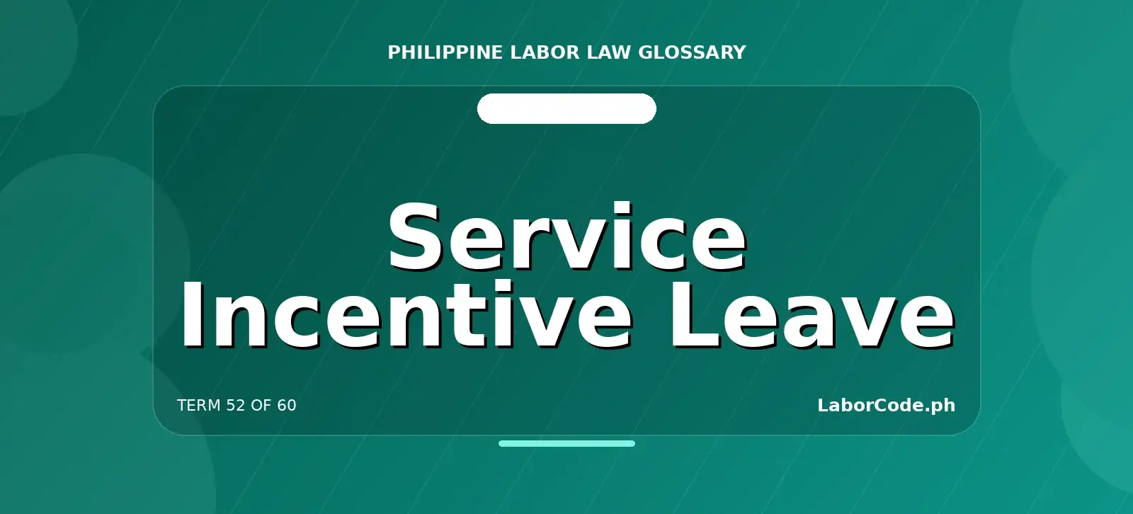 Featured graphic for Service Incentive Leave in the LaborCode.ph Philippine labor law glossary.