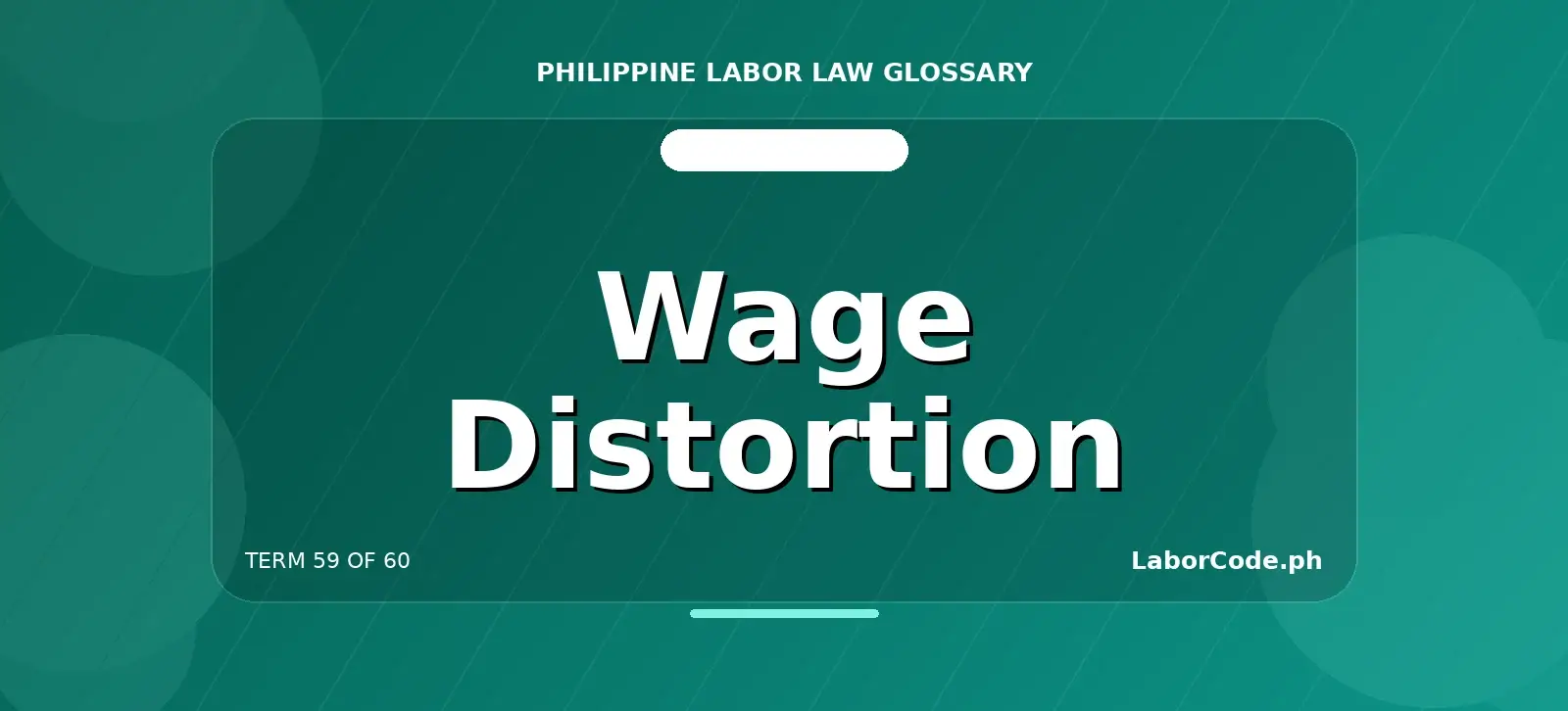 Featured graphic for Wage Distortion in the LaborCode.ph Philippine labor law glossary.