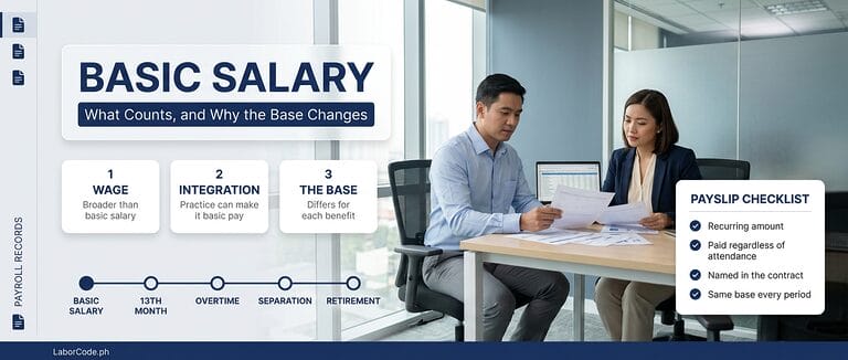Basic salary guide: wage is broader, integration by practice, and a different base for each statutory benefit