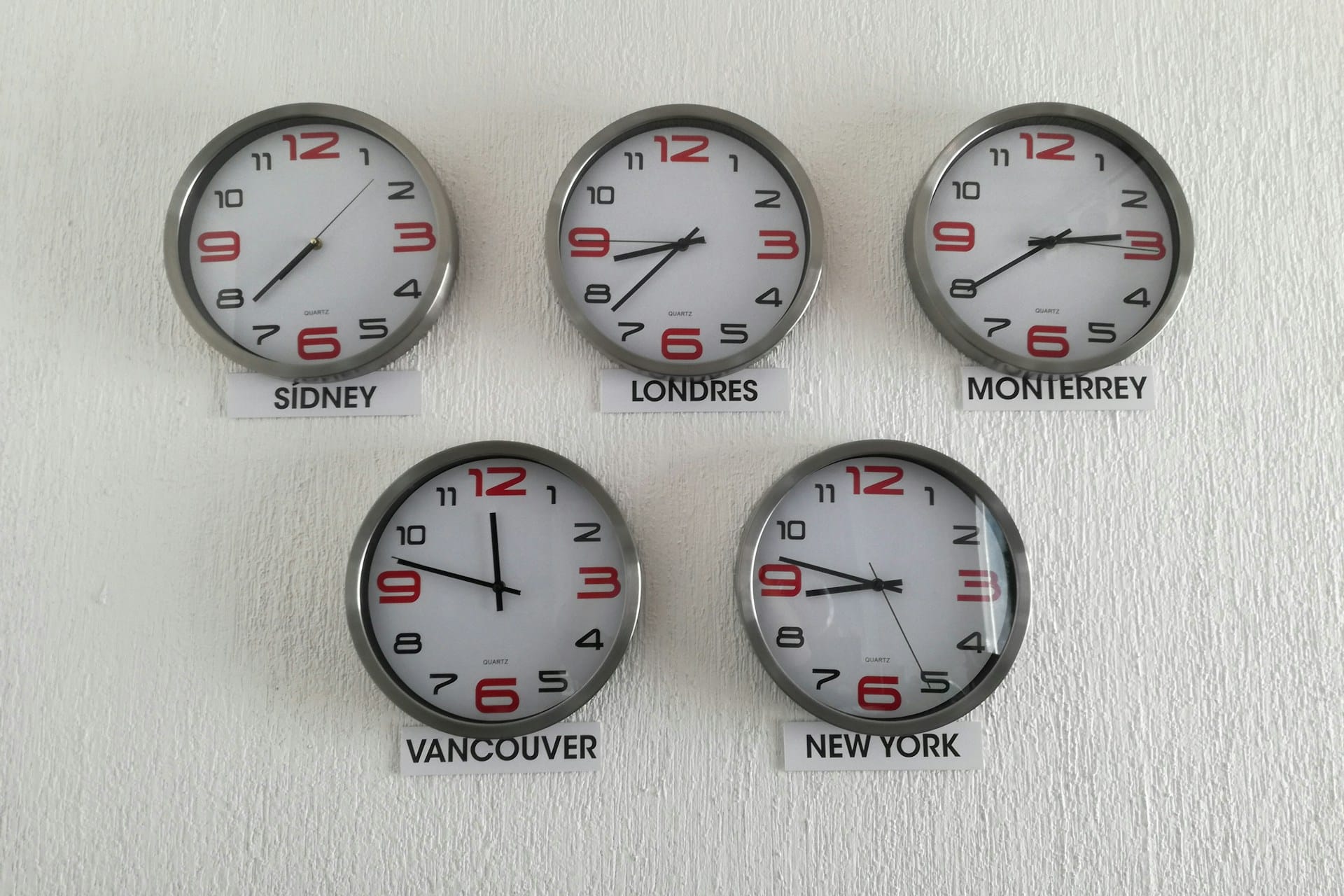 Office clocks illustrating employer work schedule changes and shift assignments in the Philippines